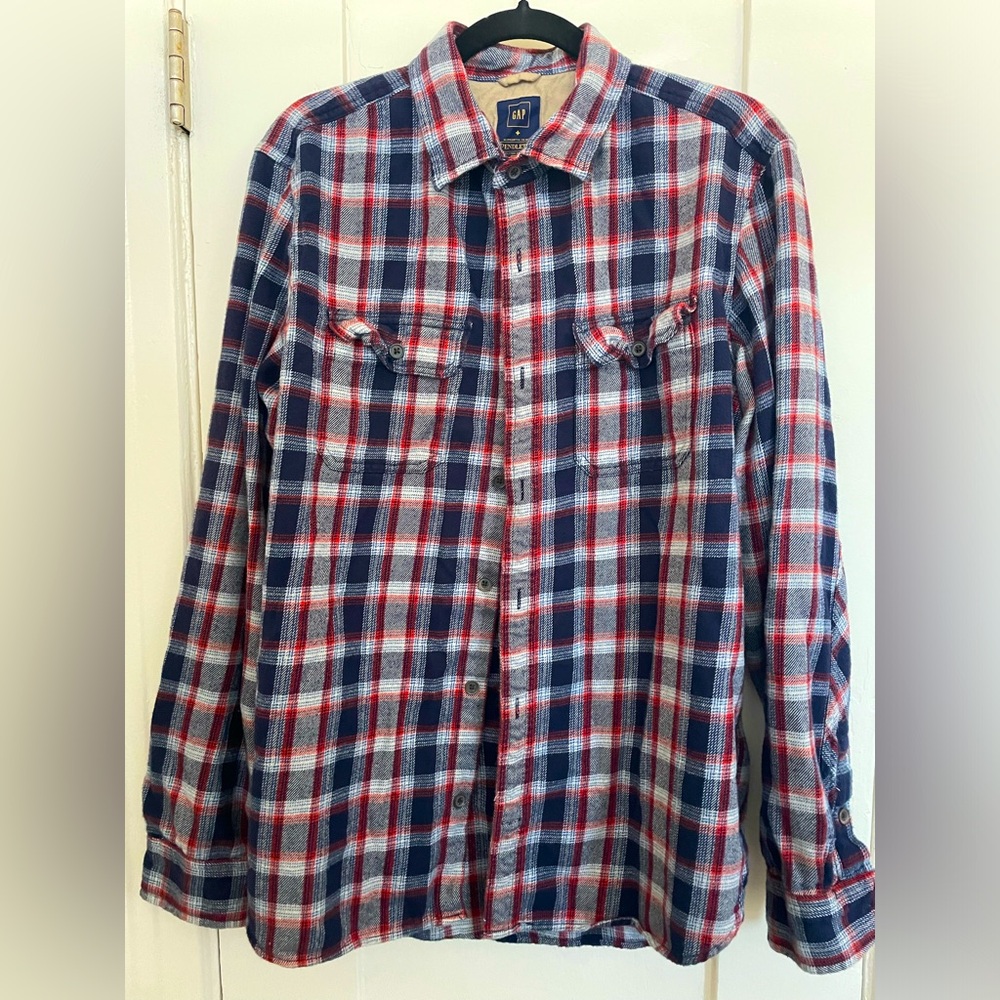 Gap + Pendleton large plaid flannel shirt
